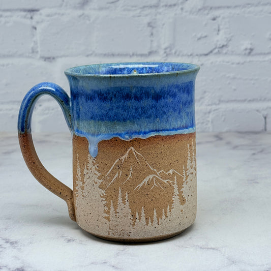 Blue with Mountains Mug 1