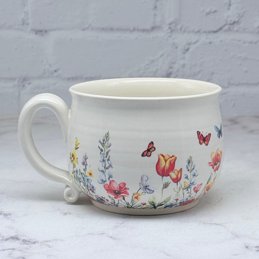Field of Flowers Porcelain Cafe Mug
