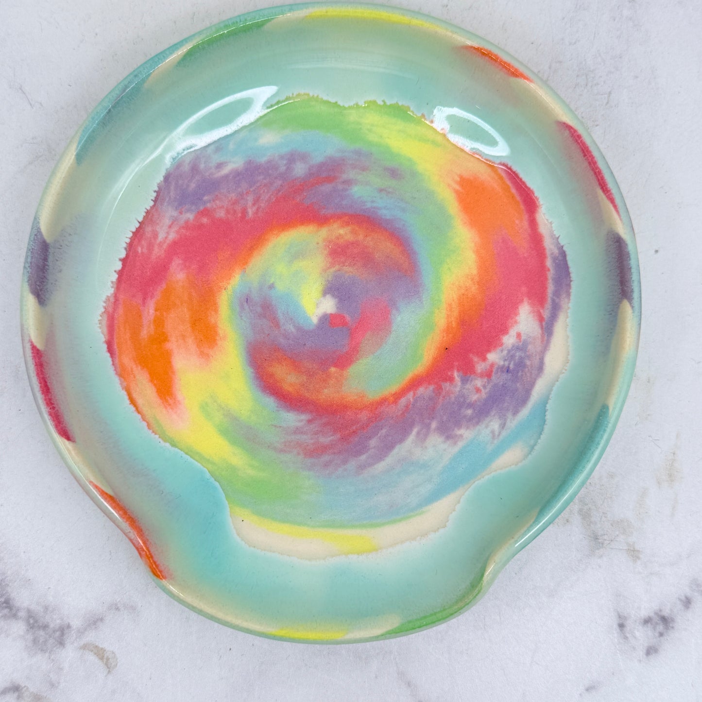 Turquoise Rainbow Spoon Rest