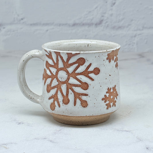 Speckled White with Snowflakes Espresso Mug 5