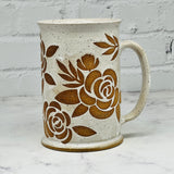 White with Roses Tall Mug