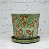 Green with Leaves Planter