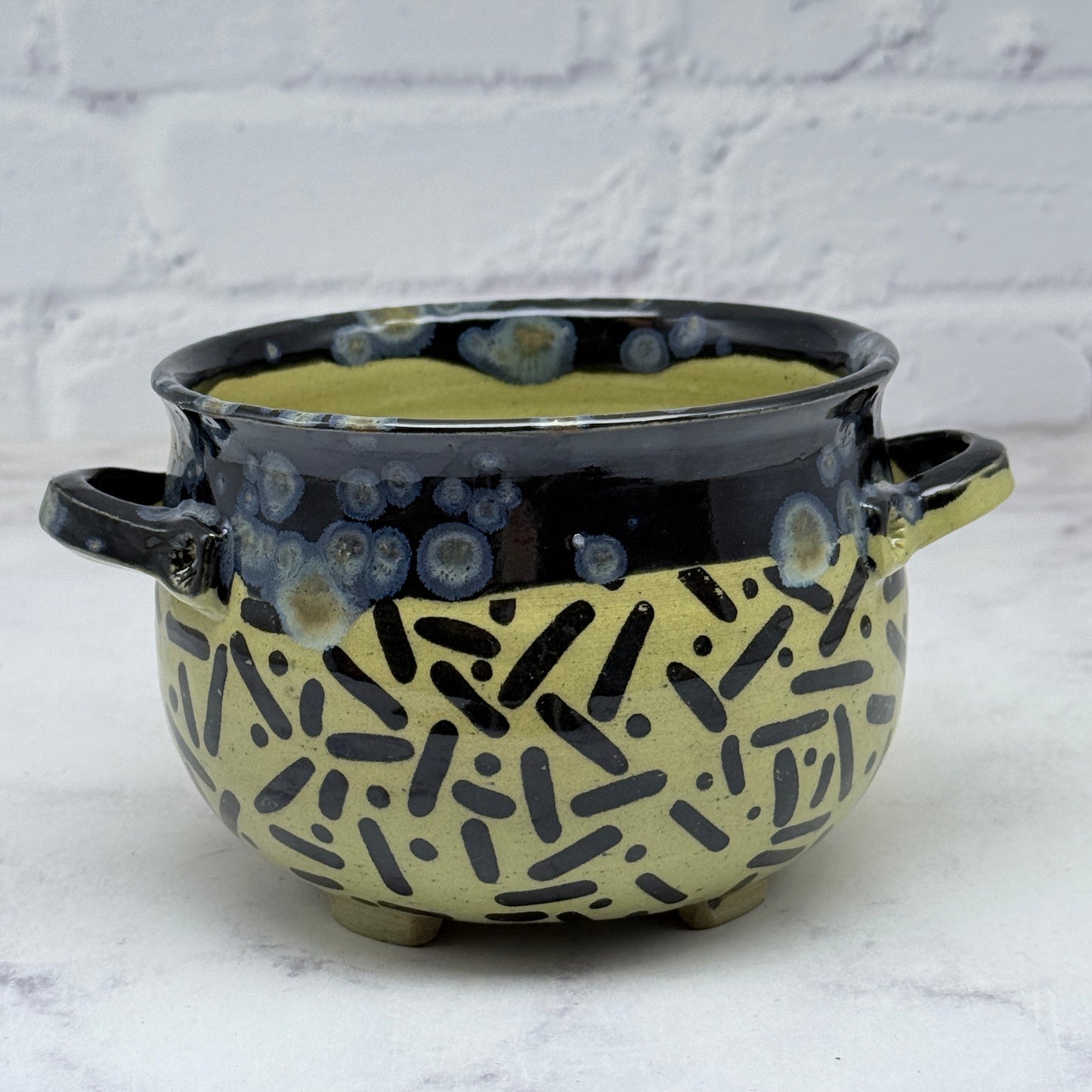 Black & Green Halloween Small Cauldron Bowl