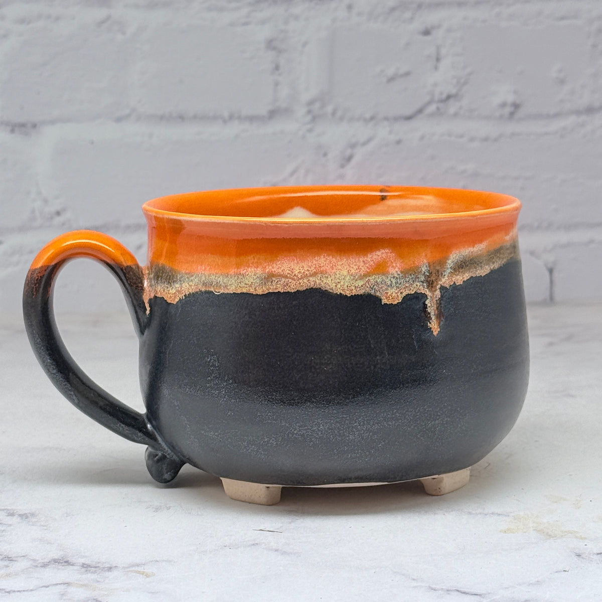 Orange with Pumpkins Cauldron Cafe Mug 1