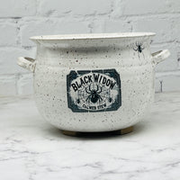 Speckled White Large Cauldron Bowl