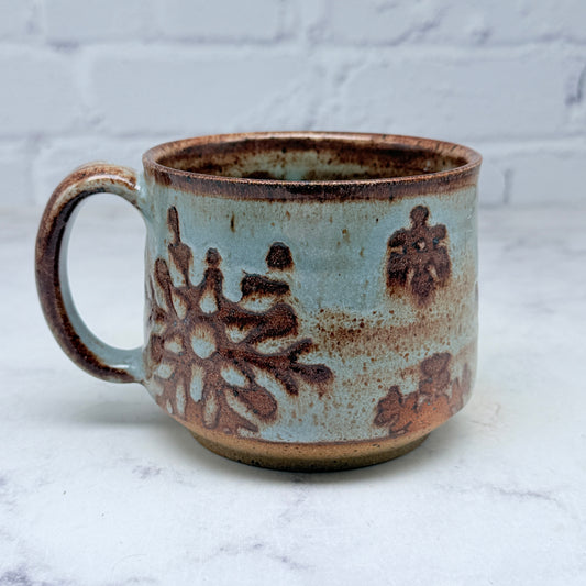 Light Blue with Snowflakes Mug 3