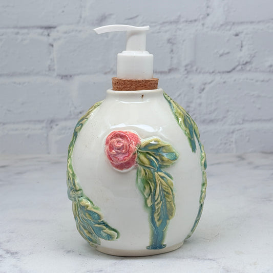 3-D Pink Roses Soap Dispenser 2