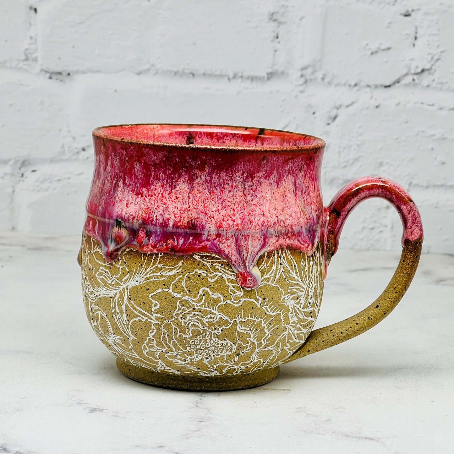 Pink with Peonies Mug 2