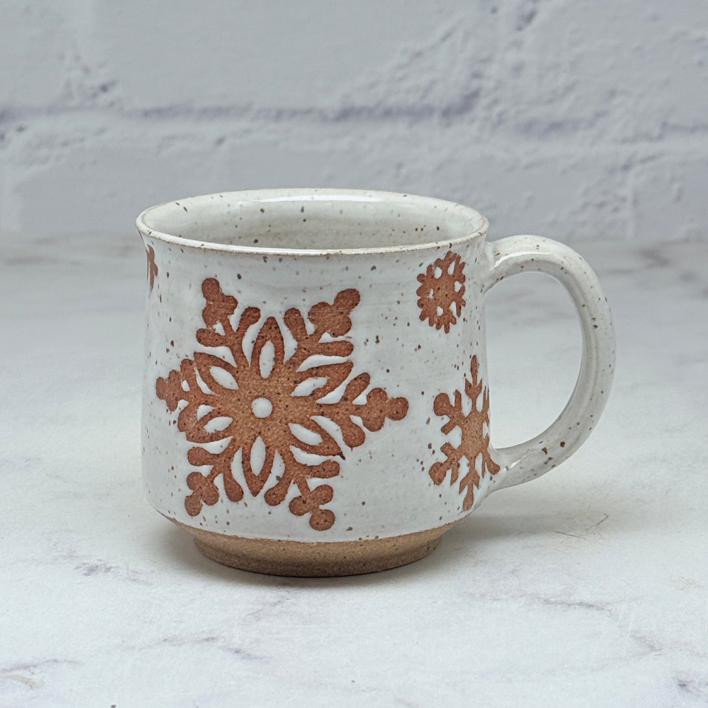 Speckled White with Snowflakes Espresso Mug 6
