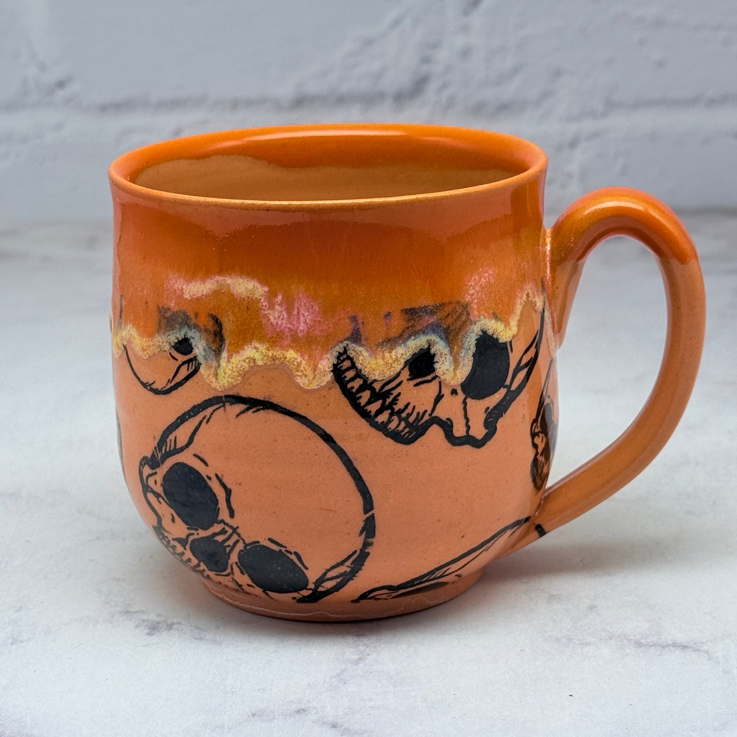 Orange Halloween Teacup