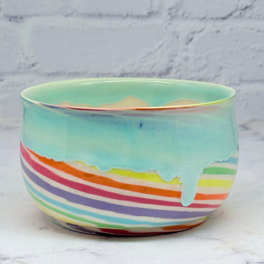 Turquoise Rainbow Small Bowl