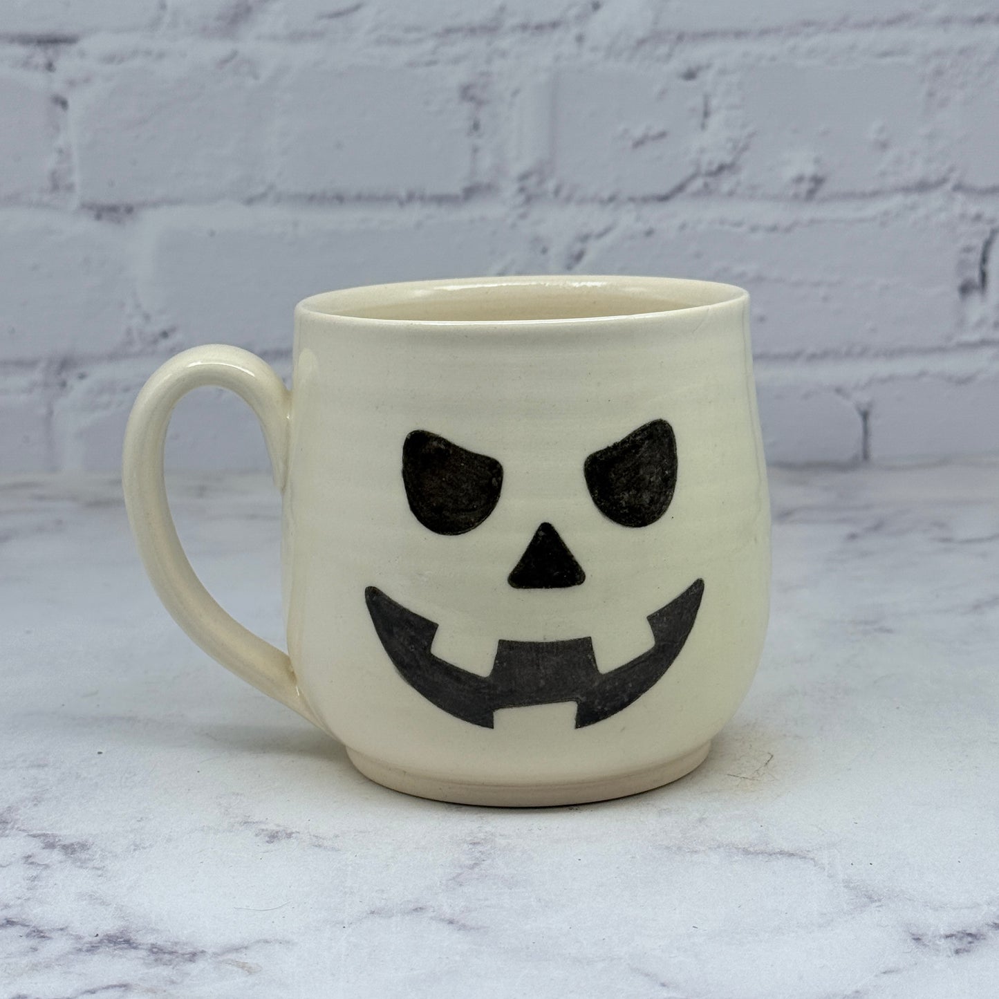 White Jack-o-Lantern Mug 1