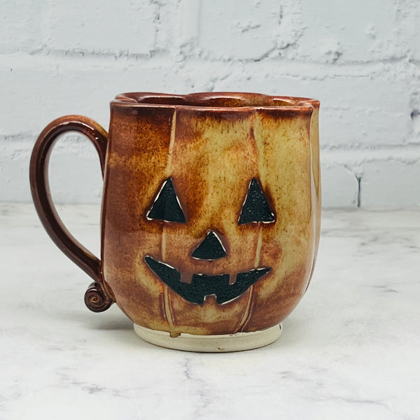 October Rust Orange Jack-o-Lantern Mug Preorder