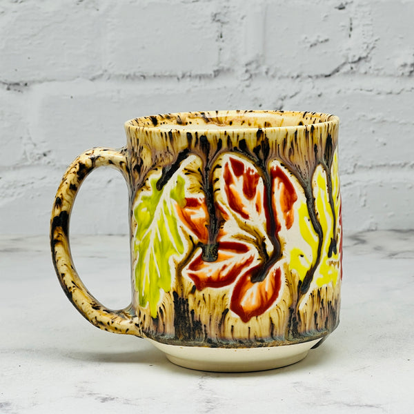 Cream with Fall Leaves Mug 2