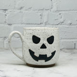 Speckled White Jack-o-Lantern Mug 4