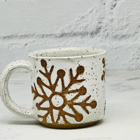 Speckled White Snowflakes Espresso Mug 1