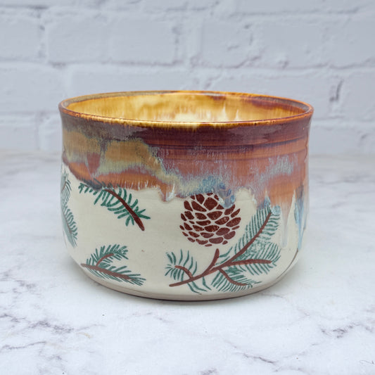 Pine Branches Large Bowl
