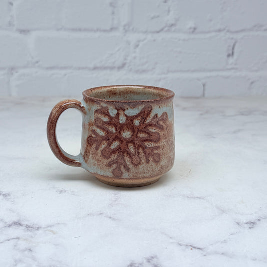 Light Blue with Snowflakes Espresso Mug 2