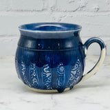 Blue with Blue Lace Cafe Mug 2