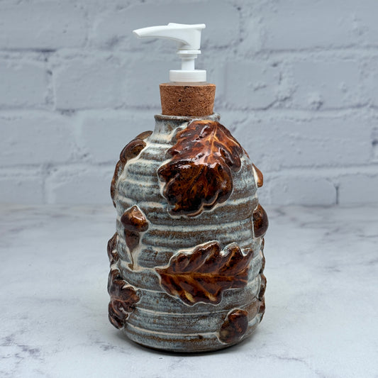 3-D Oak Leaves Soap Dispenser