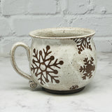 November Preorder Speckled White Snowflakes Cafe Mug