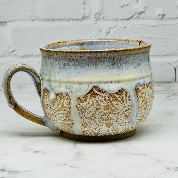 Lavender with Lace Cafe Mug 2