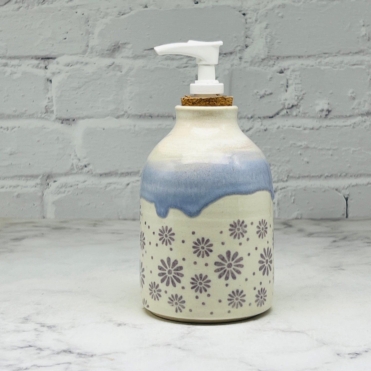 Lavender with Daisies Soap Dispenser
