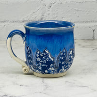 Blue with Floral Design Teacup 1