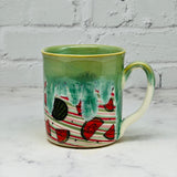 Green with Watermelons Marbled Mug 1