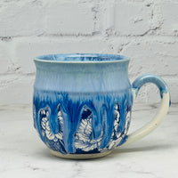 Blue with Floral Design Mug 1