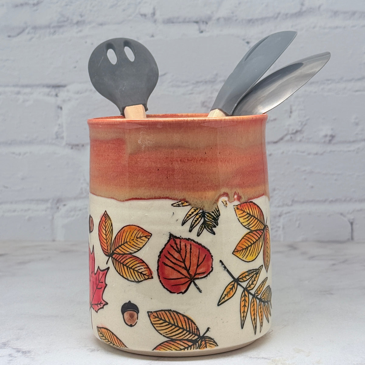 Orange with Leaves Container 1