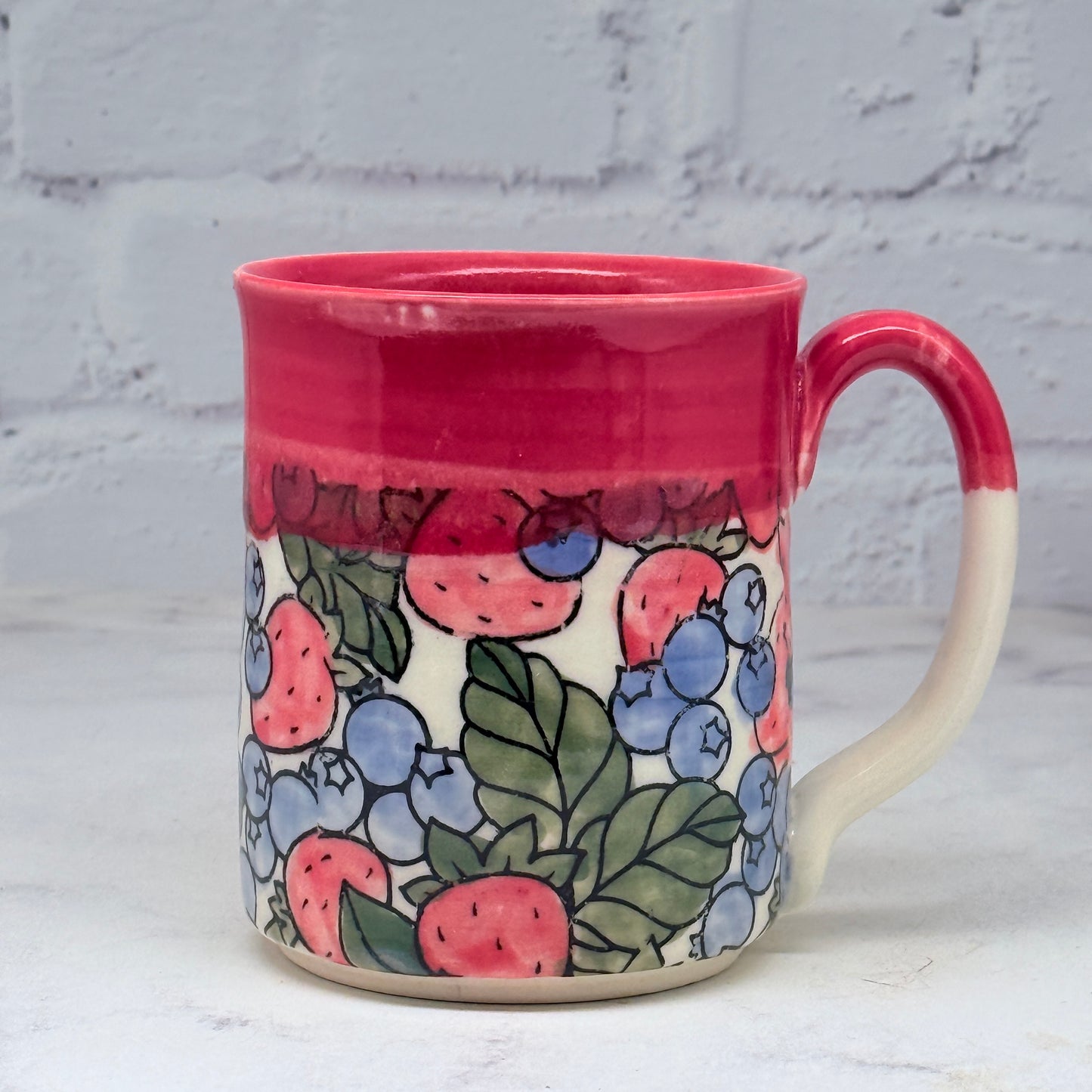 Red with Fruit Mug 3