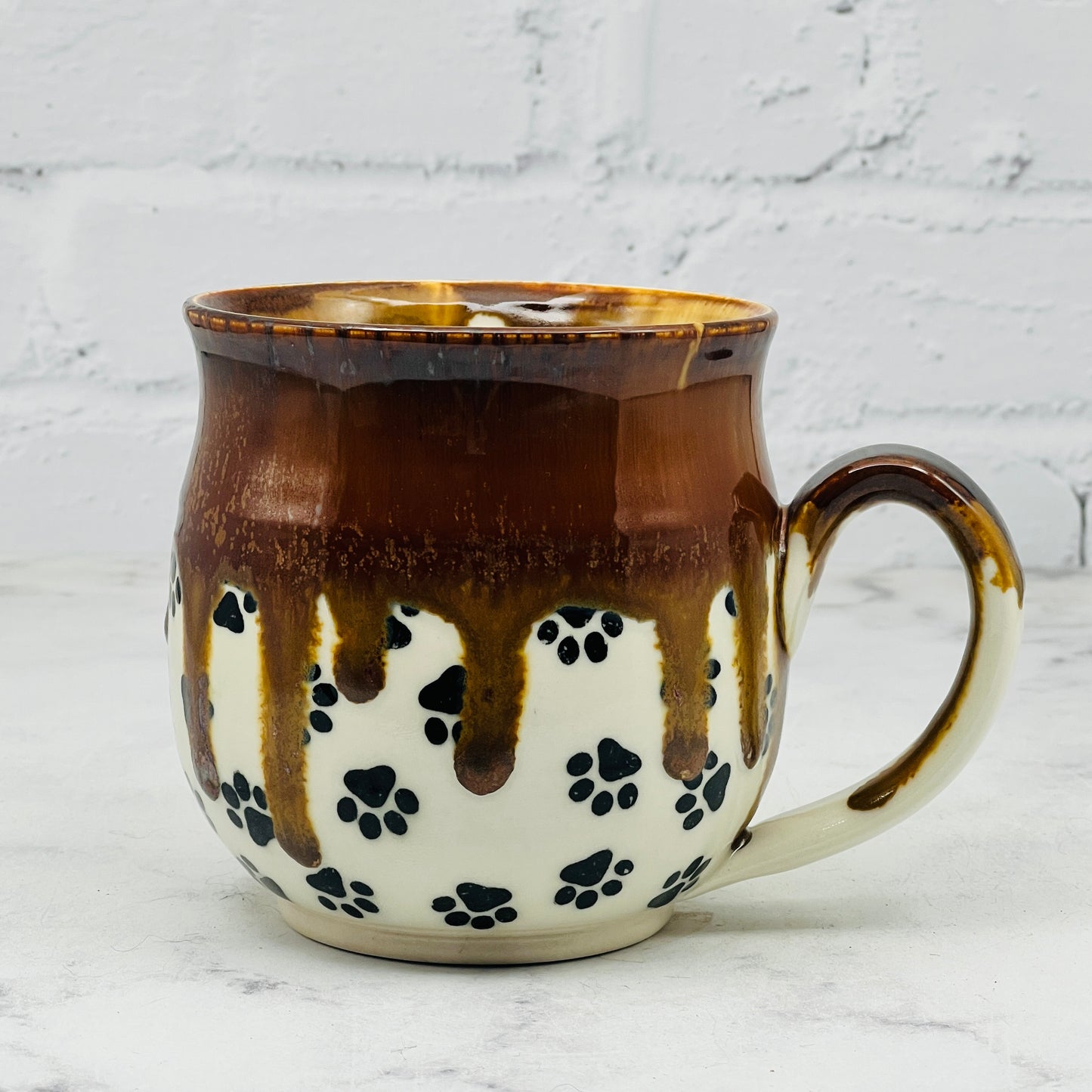 Copper with Black Paw Prints Mug