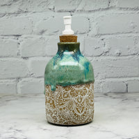 Green with White Mandalas Soap Dispenser