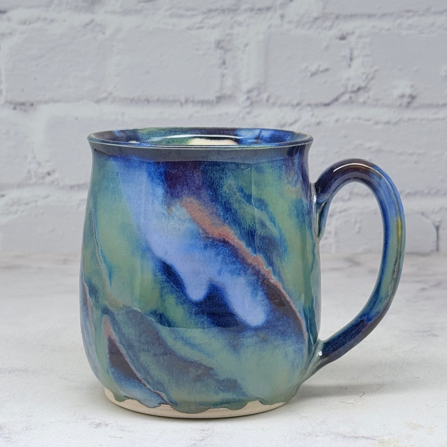 Sgraffito Mountain Scene Mug