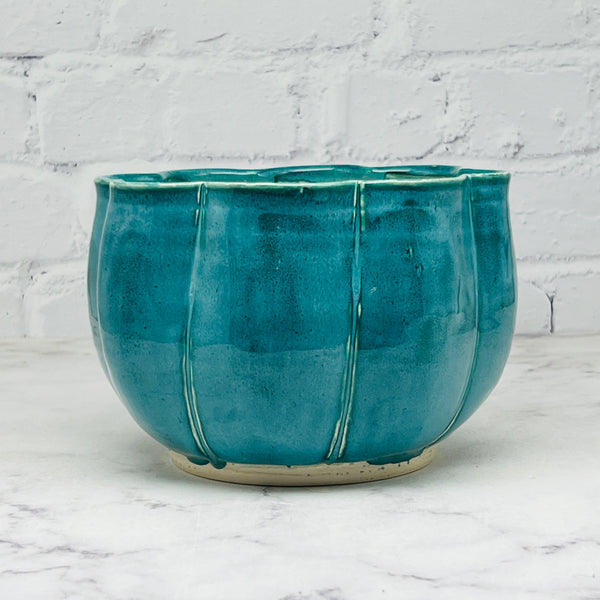 Teal Large Pumpkin Bowl