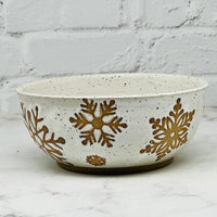 Speckled White Snowflake Medium Bowl