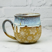 Light Blue with White Snowflakes Mug 1