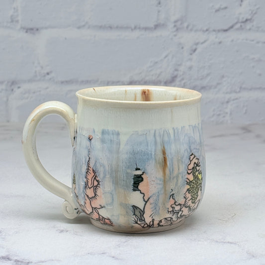 Cream with Pink Peonies Teacup