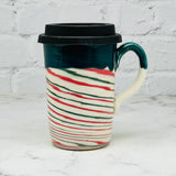 Teal Peppermint Marbled Travel Mug 2