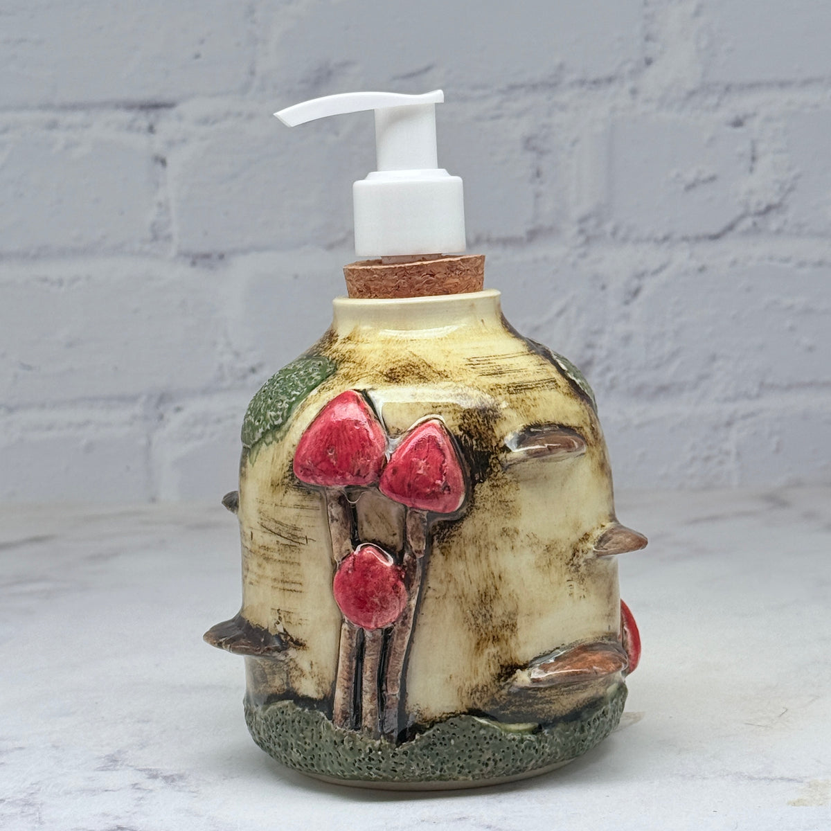 3-D Mushrooms Soap Dispenser