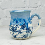 Blue Snowflakes Marbled Mug 1