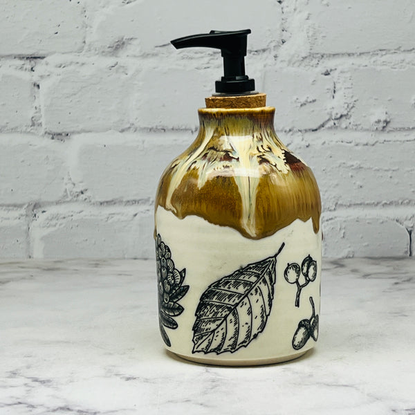 Copper with Fall Foliage Soap Dispenser