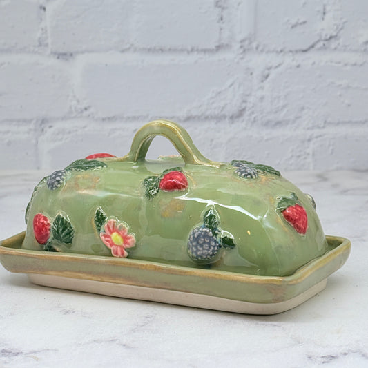 3-D Berries Butter Dish