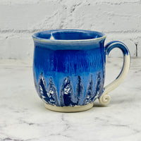 Blue with Floral Design Teacup 1