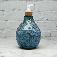 Blue with Raised Snowflakes Soap Dispenser