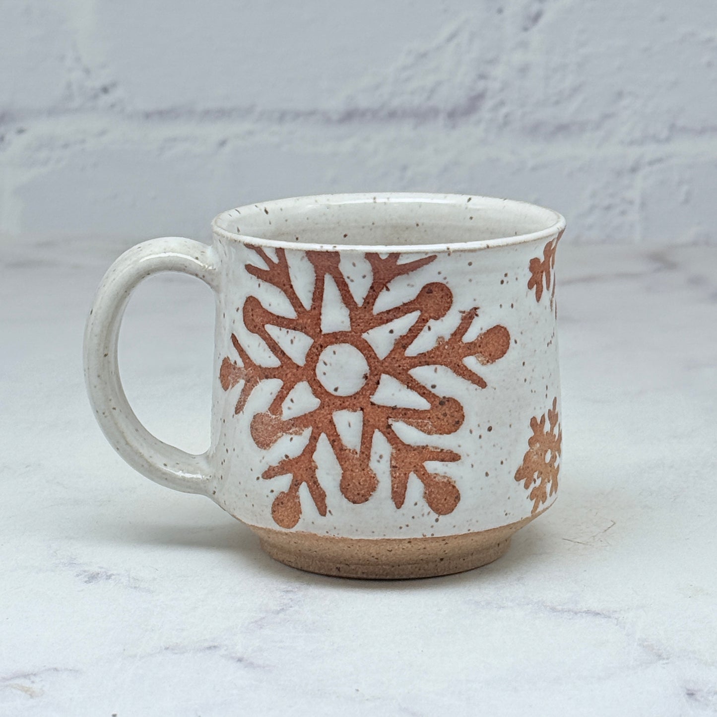 Speckled White with Snowflakes Espresso Mug 6