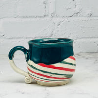 Teal Peppermint Marbled Teacup