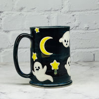 Black with Ghosts Tall Mug 1