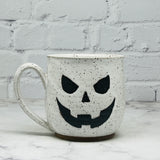 Speckled White Jack-o-Lantern Mug 2